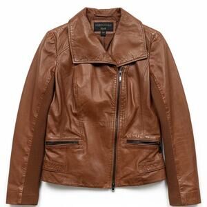 Bernardo Real Leather Brown Jacket – Size XS